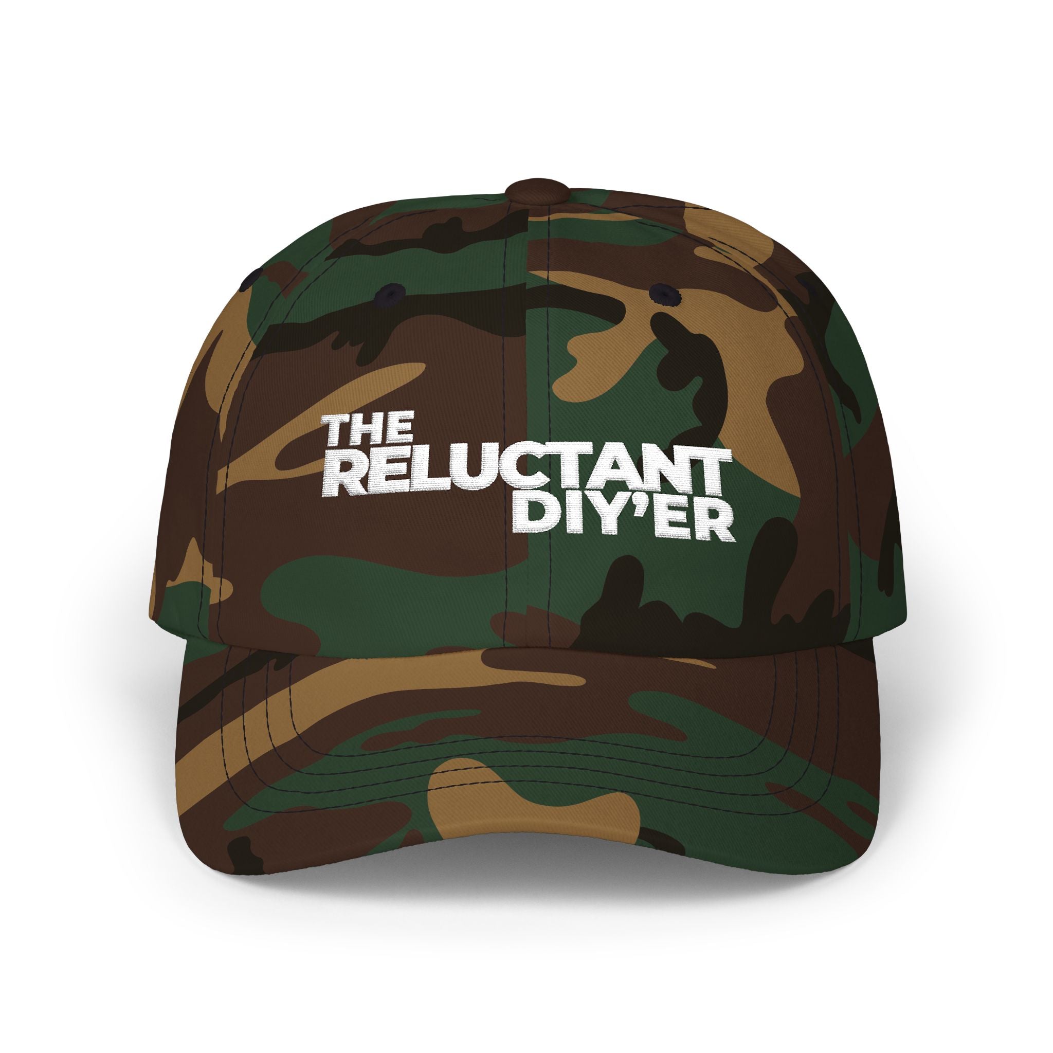"The Reluctant DIY'er" Embroidered Baseball Hat (dark colours)