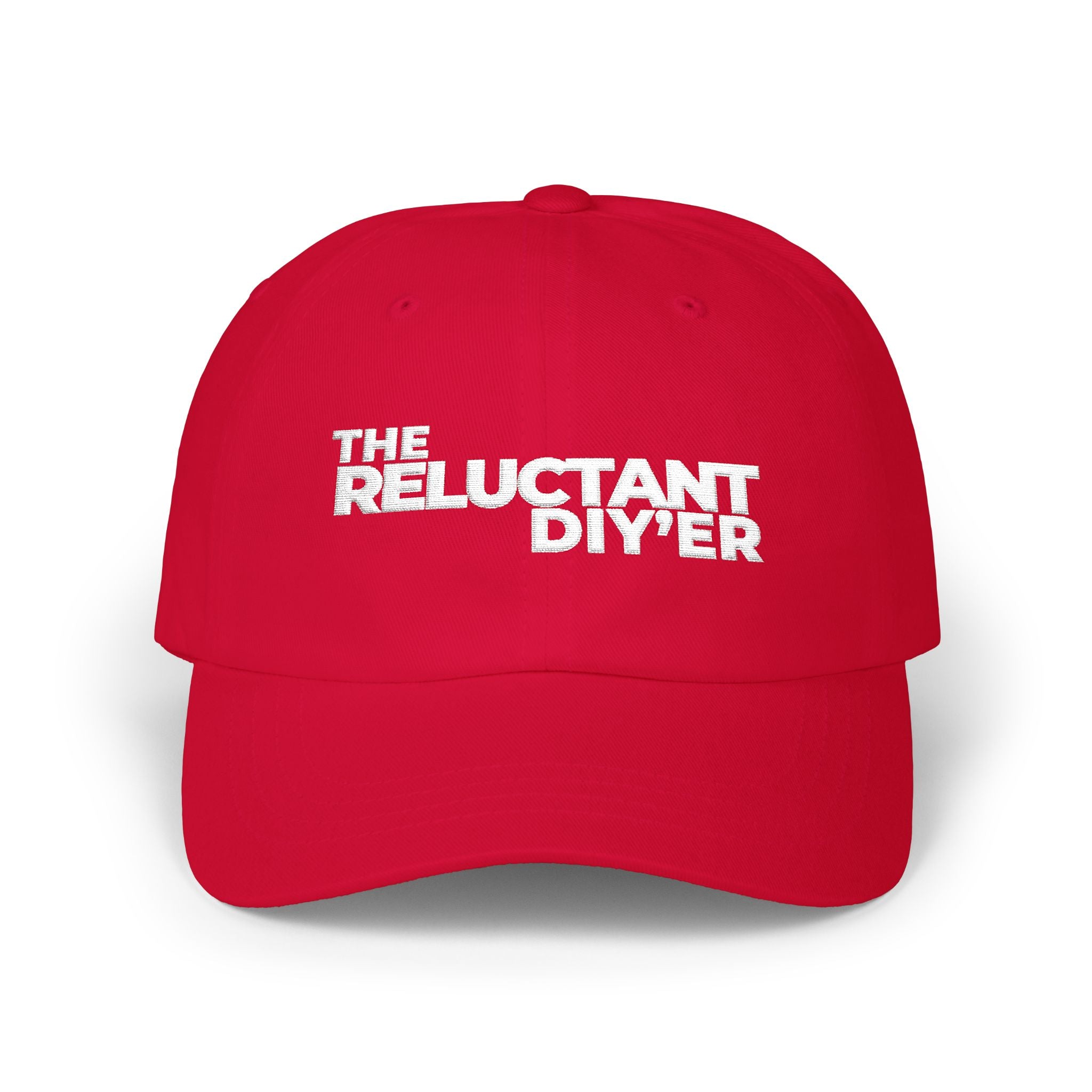 "The Reluctant DIY'er" Embroidered Baseball Hat (dark colours)