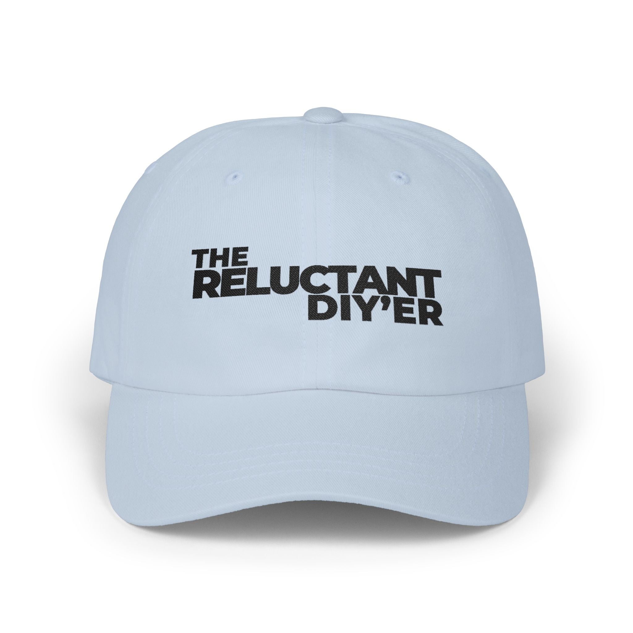 "The Reluctant DIY'er" Embroidered Baseball Hat (light colours)