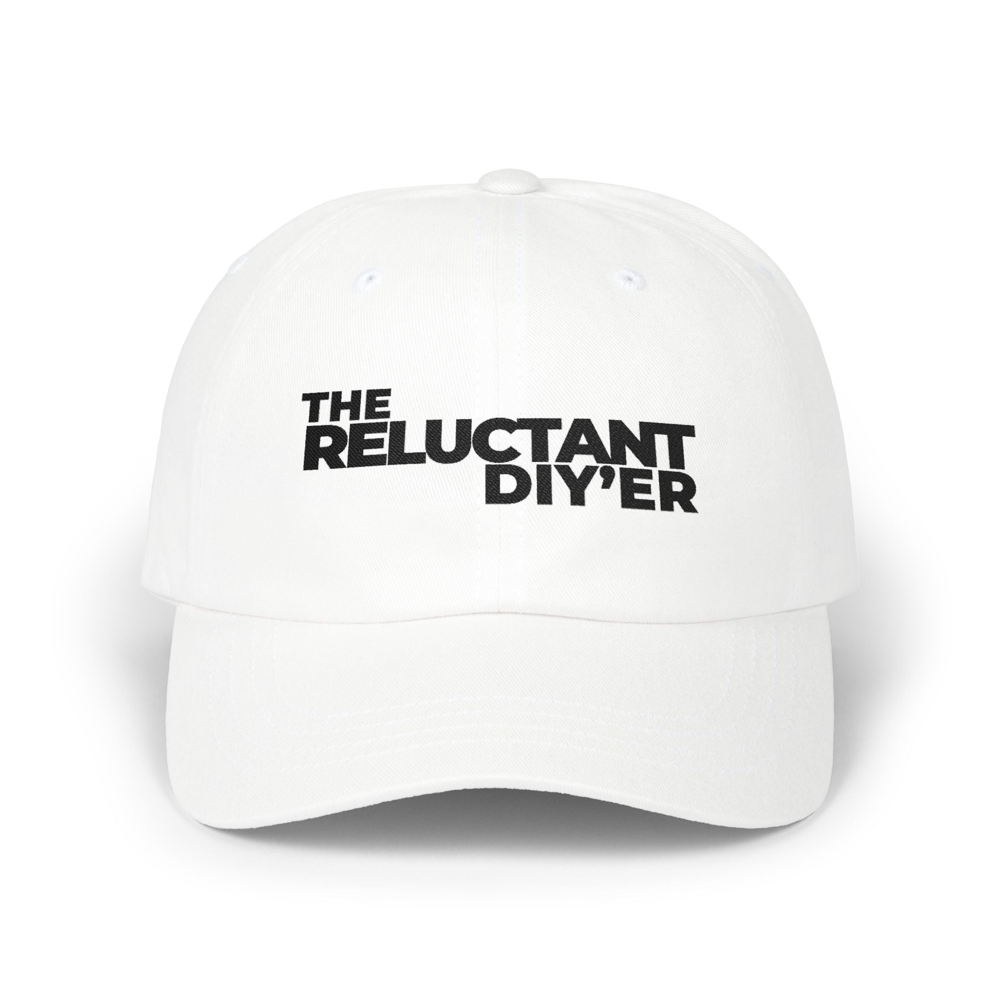 "The Reluctant DIY'er" Embroidered Baseball Hat (light colours)