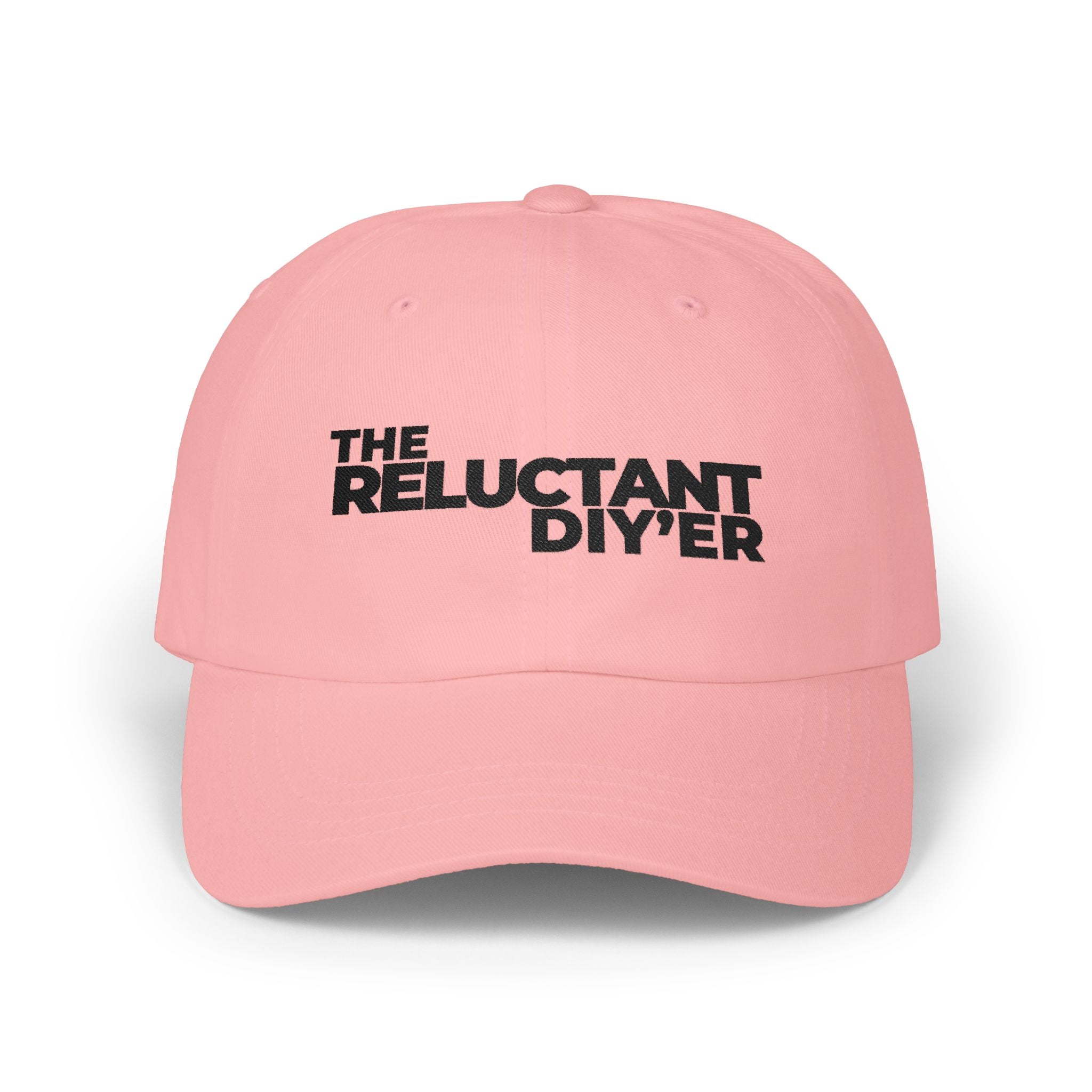 "The Reluctant DIY'er" Embroidered Baseball Hat (light colours)