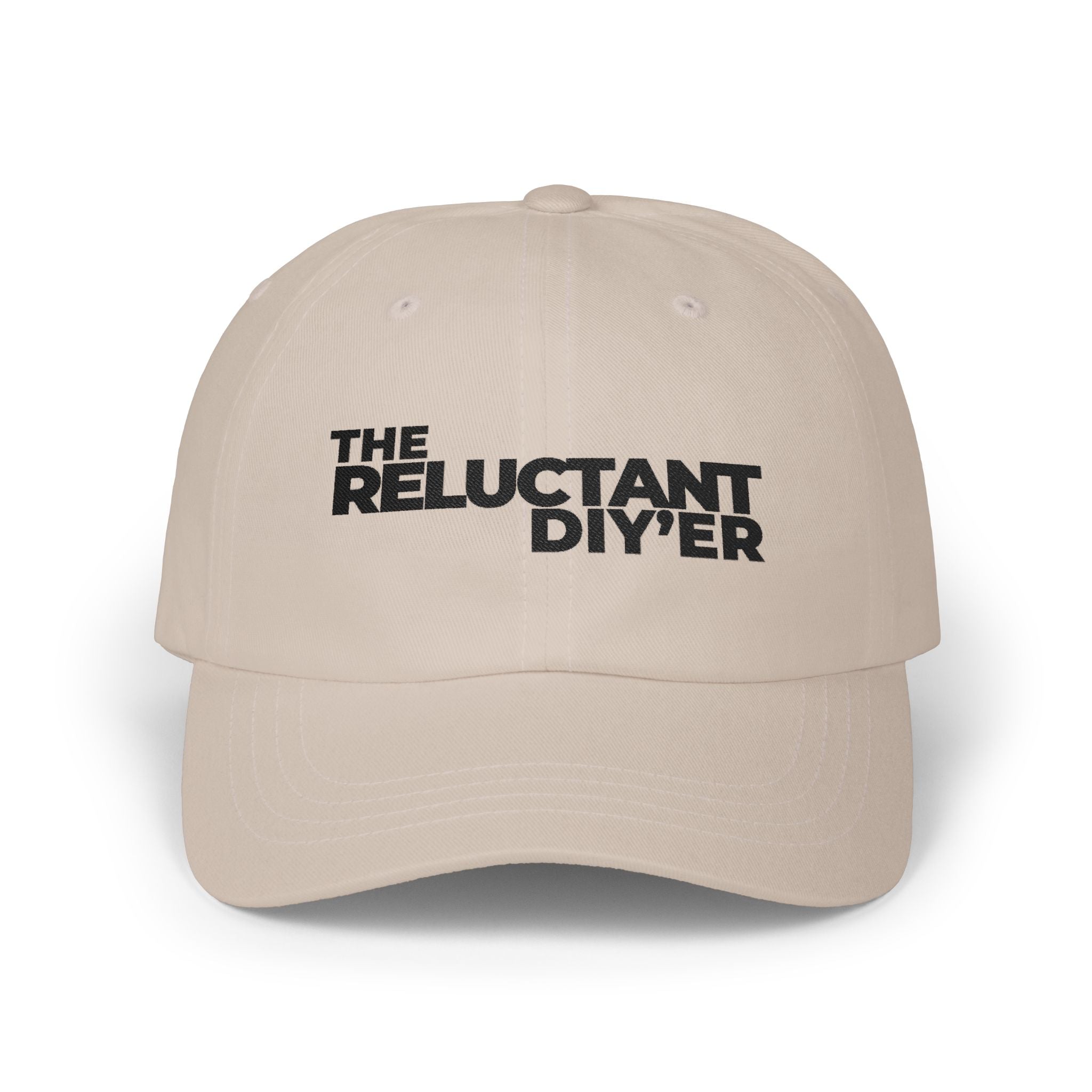 "The Reluctant DIY'er" Embroidered Baseball Hat (light colours)