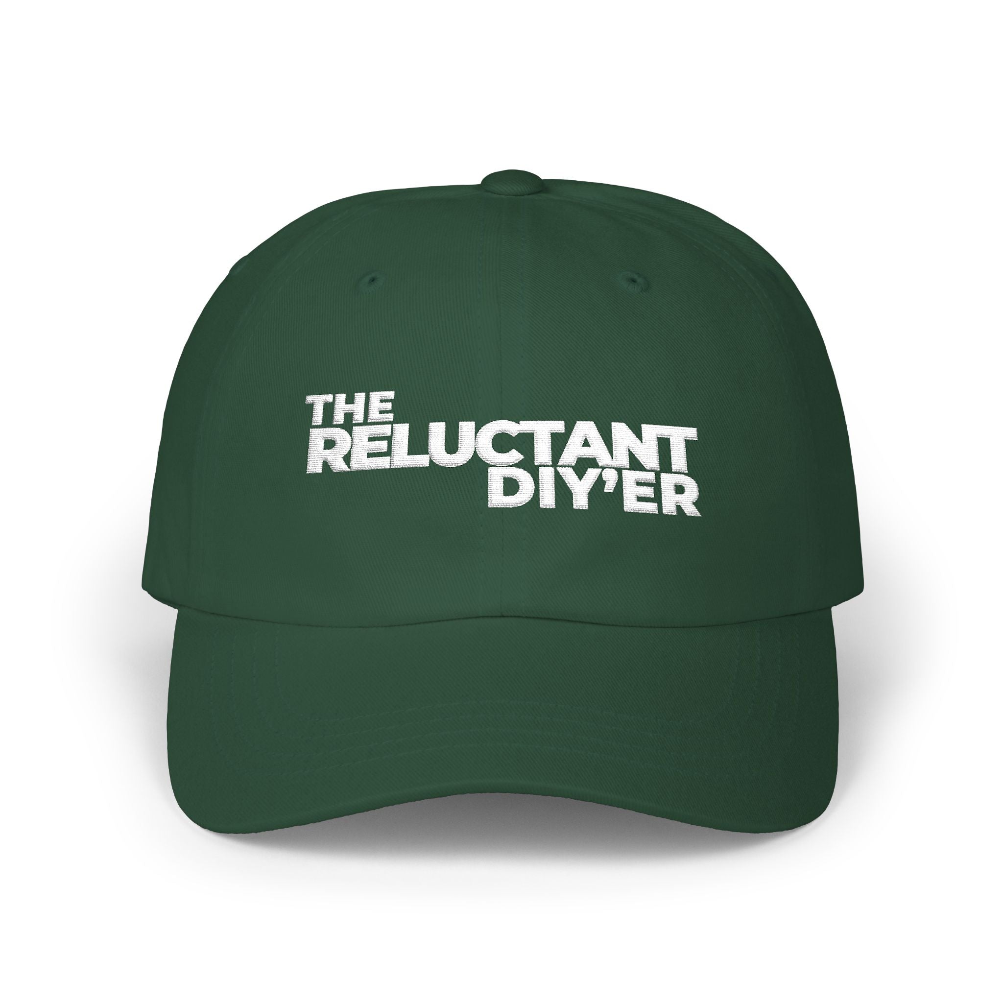 "The Reluctant DIY'er" Embroidered Baseball Hat (dark colours)