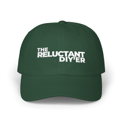 "The Reluctant DIY'er" Embroidered Baseball Hat (dark colours)