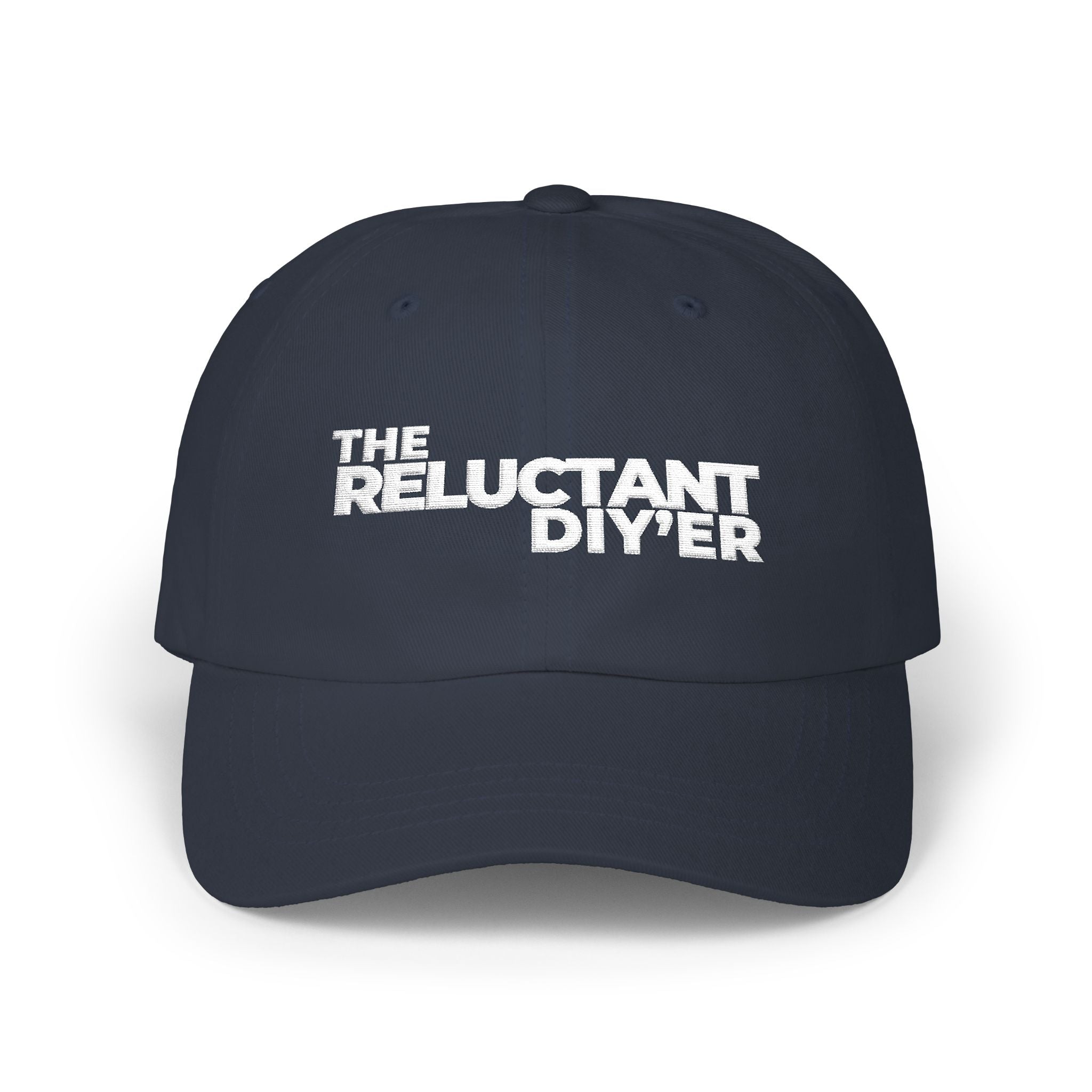"The Reluctant DIY'er" Embroidered Baseball Hat (dark colours)